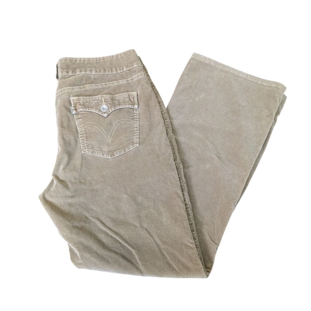 Levi's Women's Tan Corduroy Bootcut Pants. Size 14. - Picture 1 of 5